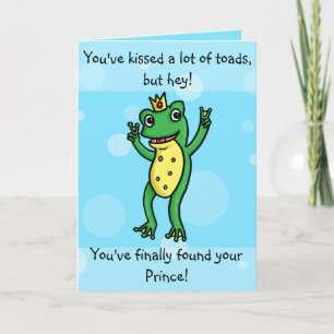 Found your prince - frog prince engagement card