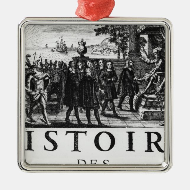 Foundation by Louis XIV, king of France Metal Tree Decoration (Front)