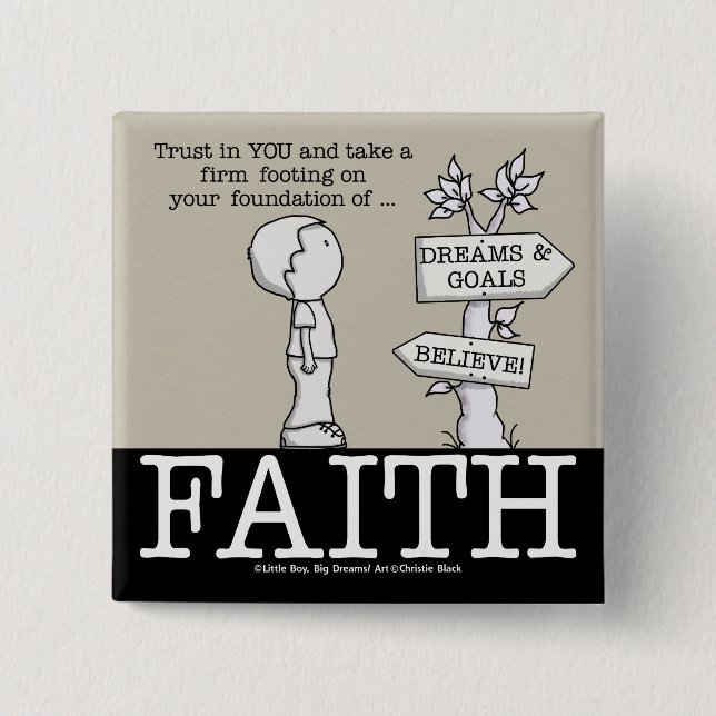 Foundation of Faith 15 Cm Square Badge (Front)