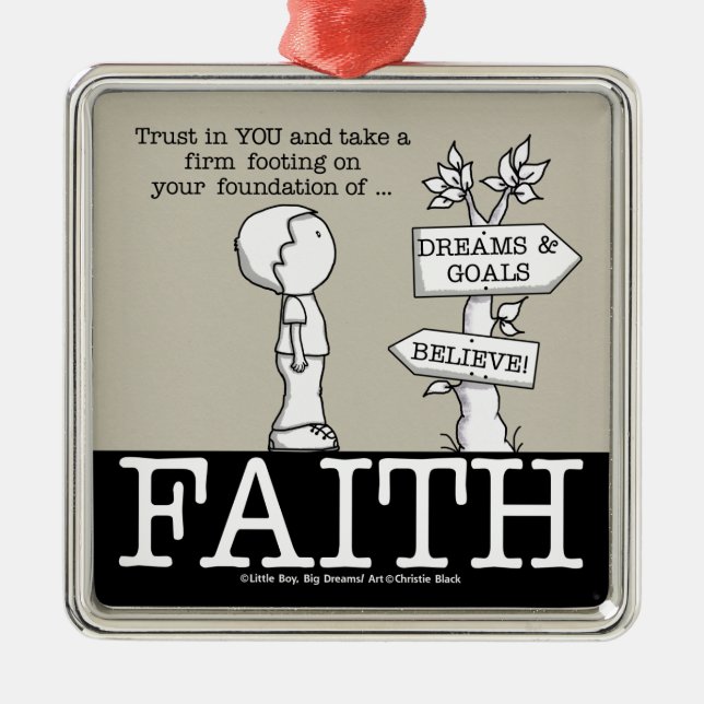 Foundation of Faith Metal Tree Decoration (Front)