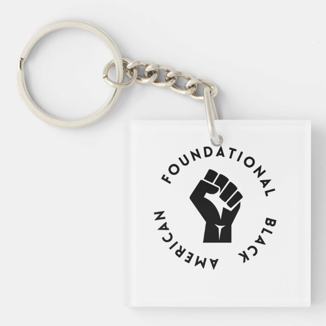 Foundational Black American FBA ADOS black power  Key Ring (Front)