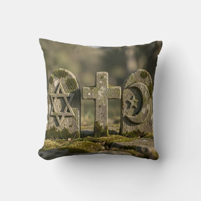 Foundations Of Faith – Sacred Architecture Art Cushion (Front)