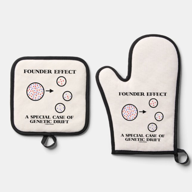 Founder Effect A Special Case Of Genetic Drift Oven Mitt & Pot Holder Set (Front)