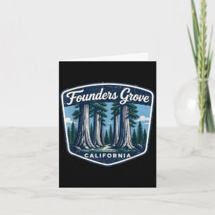 Founders grove california redwoods nature forest card