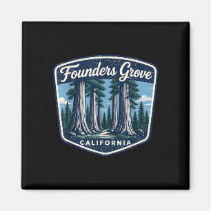 Founders grove california redwoods nature forest magnet