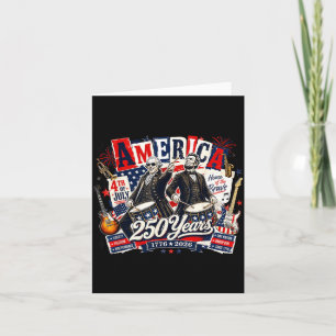 Founding Father Abe Lincoln Playing Guitar 250th Card