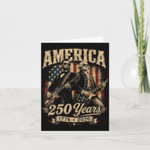 Founding Father Abe Lincoln Playing Guitar 250th Card
