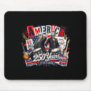 Founding Father Abe Lincoln Playing Guitar 250th Mouse Mat