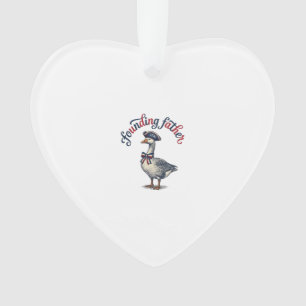 Founding Father Goose Vintage Patriotic Shirt Desi Ornament