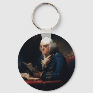 Founding Father "Thumb Portrait" Benjamin Franklin Key Ring