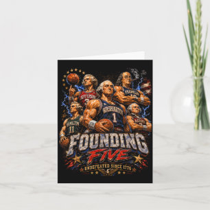 Founding Fathers Basball Funny 4th Of July 1776 Card