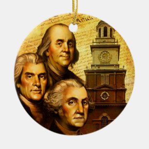 Founding Fathers Ceramic Tree Decoration
