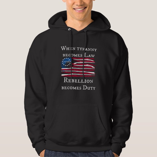 Founding Fathers Declaration of Indepedence Americ Hoodie (Front)