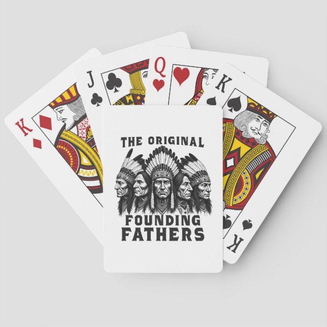 Founding Fathers Native American Indian Playing Cards (Back)