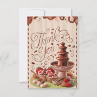 Fountain Boho Chocolate thank you card