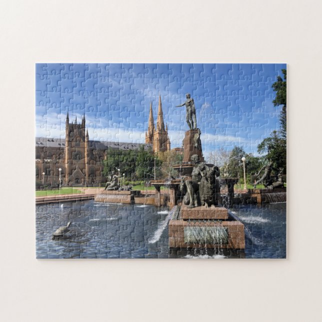 fountain cathedral jigsaw puzzle (Horizontal)