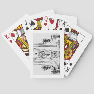 Fountain design from 'The Gardens of Wilton', c.16 Playing Cards