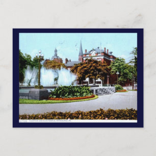 Fountain & Elks Temple, Pittsburgh 1913 Vintage Postcard