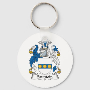 Fountain Family Crest Key Ring