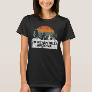 Fountain Hills  AZ Arizona Vintage sunset cactus m T-Shirt