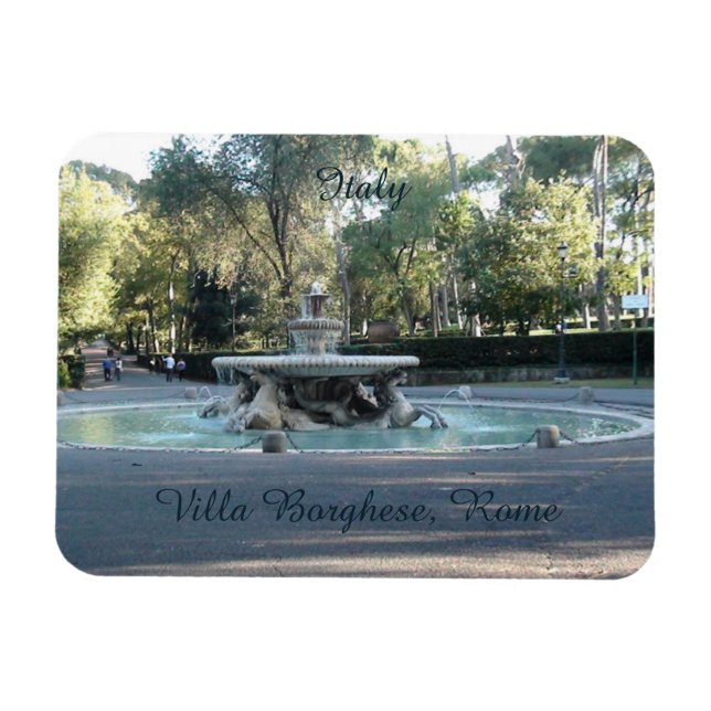 Fountain horses, Rome, Italy Flexible Photo Magnet (Horizontal)