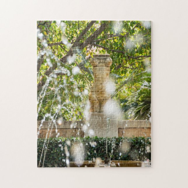 Fountain in Almudaina Gardens - Palma de Mallorca Jigsaw Puzzle (Vertical)