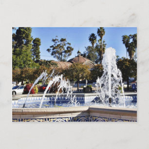 Fountain In Balbao Park San Diego Postcard