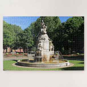 Fountain in Leon, El Camino Jigsaw Puzzle