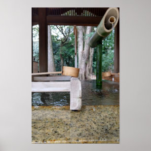 Fountain in Meiji Shrine Tokyo Poster