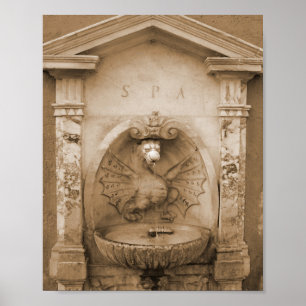 Fountain in Rome Poster