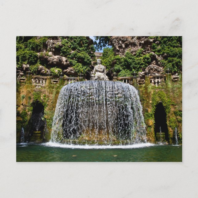 Fountain in Villa D'Este Postcard (Front)