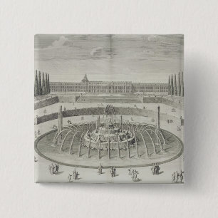 Fountain of Latone at Versailles, 1714, from 'Les 15 Cm Square Badge