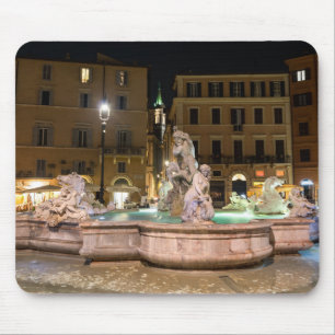 Fountain of Neptune in the Piazza Navona - Rome Mouse Mat