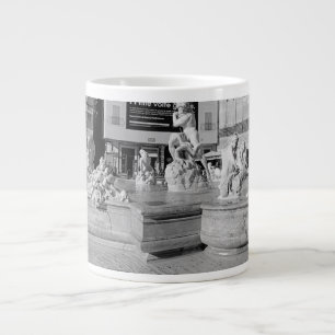 Fountain of Neptune roman sculpture Large Coffee Mug