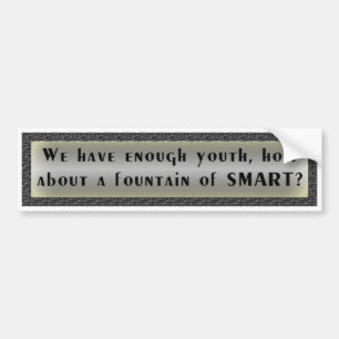 Fountain of Smart Bumper Sticker