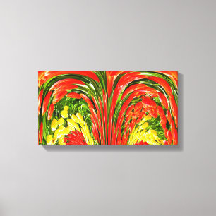 Fountain of tulips art canvas print