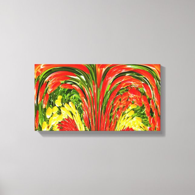 Fountain of tulips art canvas print (Front)