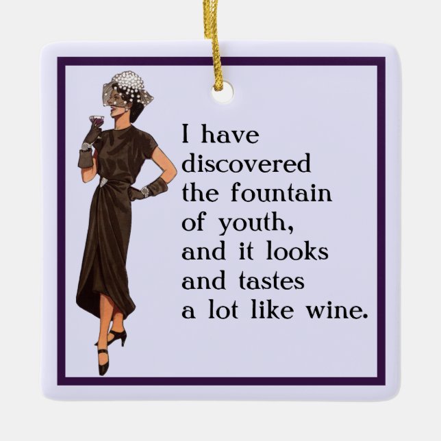 Fountain of Youth Ceramic Tree Decoration (Front)