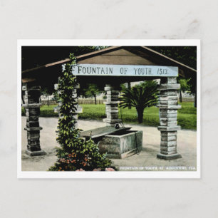 Fountain of Youth, St. Augustine, FL Vintage Postcard