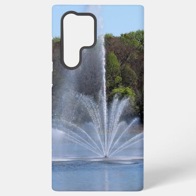 Fountain On A Lake Samsung Phone Cases (Back)