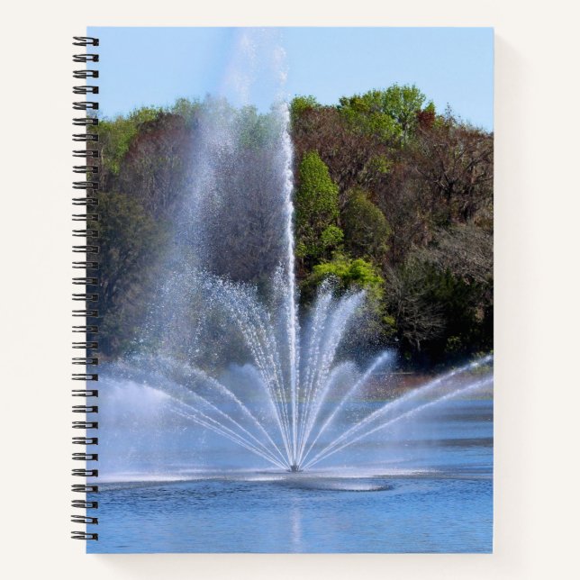 Fountain On A Pond Notebook (Front)