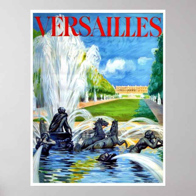 Fountain on the Versailles Palace, France Poster (Front)
