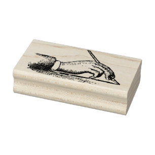 Fountain Pen In Hand Rubber Stamp