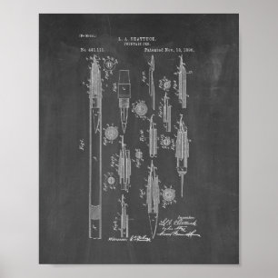 Fountain Pen Patent - Chalkboard Poster