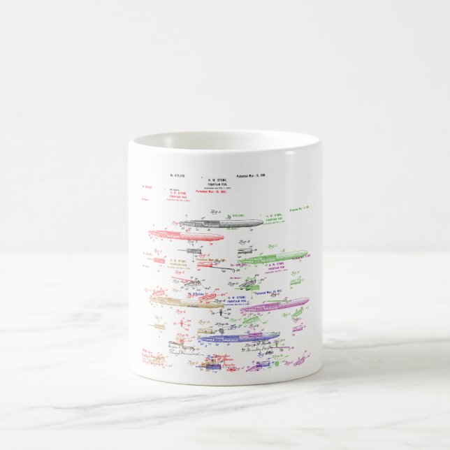 Fountain pen patent coffee mug (Center)