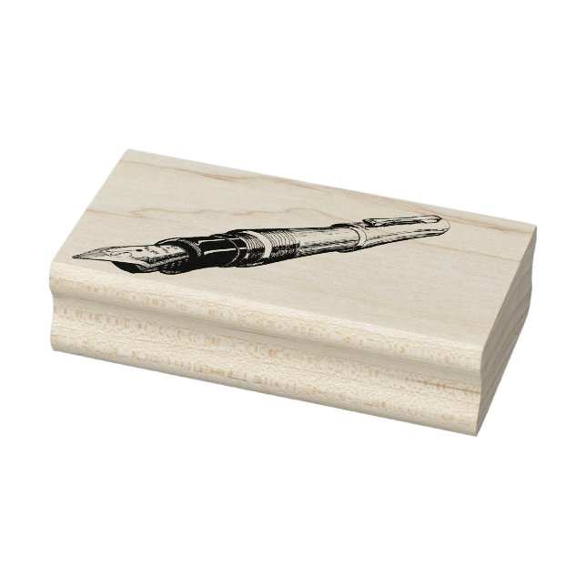 Fountain Pen Rubber Stamp (Stamp)