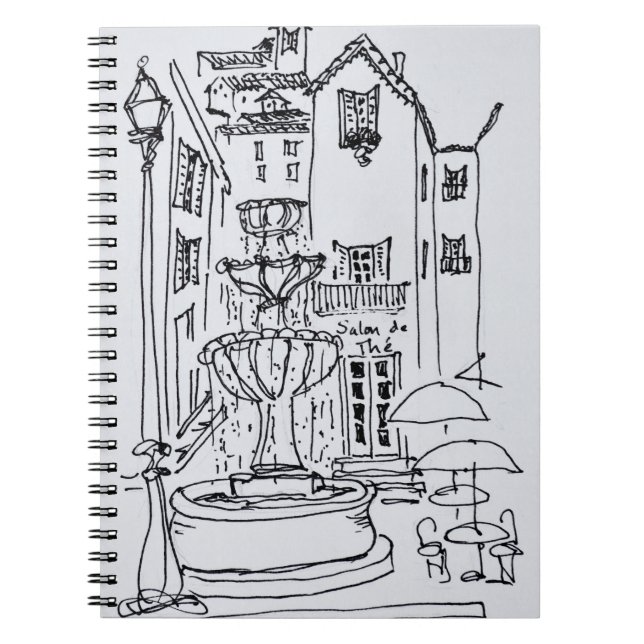 Fountain Plaza | Grasse, France Notebook (Front)