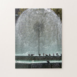 fountain round jigsaw puzzle