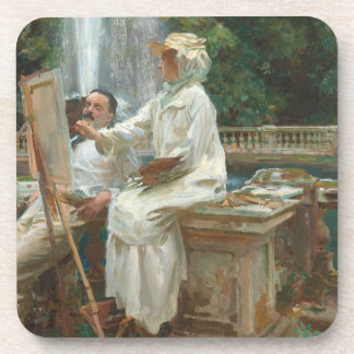 Fountain Villa Torlonia Frascati, Italy by Sargent Coaster