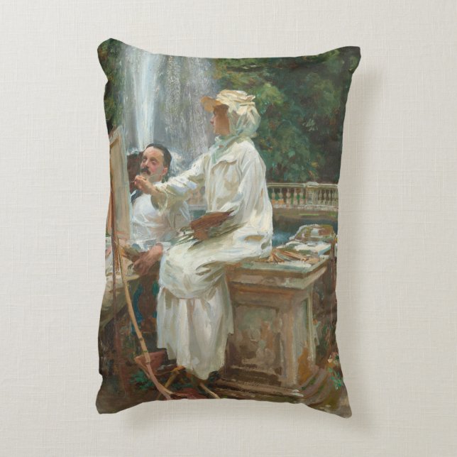 Fountain Villa Torlonia Frascati, Italy by Sargent Decorative Cushion (Back(Vertical))
